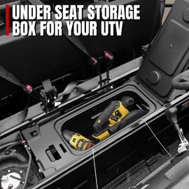 A & UTV PRO Mule Pro Underseat Storage Bin, Under Seat Storage Box Organizer Compatible with 2015-2024 Kawasaki Mule Pro FXT FX DXT DX Replace OEM # 99994-1463,Black