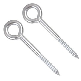 TERF® 12mm X 160mm Welded Screw Eye 12mm X 160mm Heavy Duty Zinc Plated Steel Screws in Eye bolt - Pack of 2