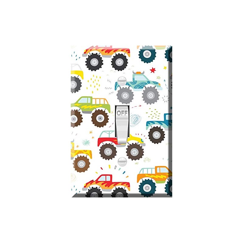 Toggle Wallplate, Single Light Switch Cover Plate - Monster Truck