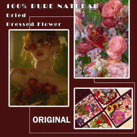 MIKIYA 85Pcs Dried Pressed Flowers for Resin Molds, Real Natural Bulk Dry Floral Leave for DIY Art Crafts, Epoxy Jewelry, Candle, Soap Making, Nails Decors Gifts