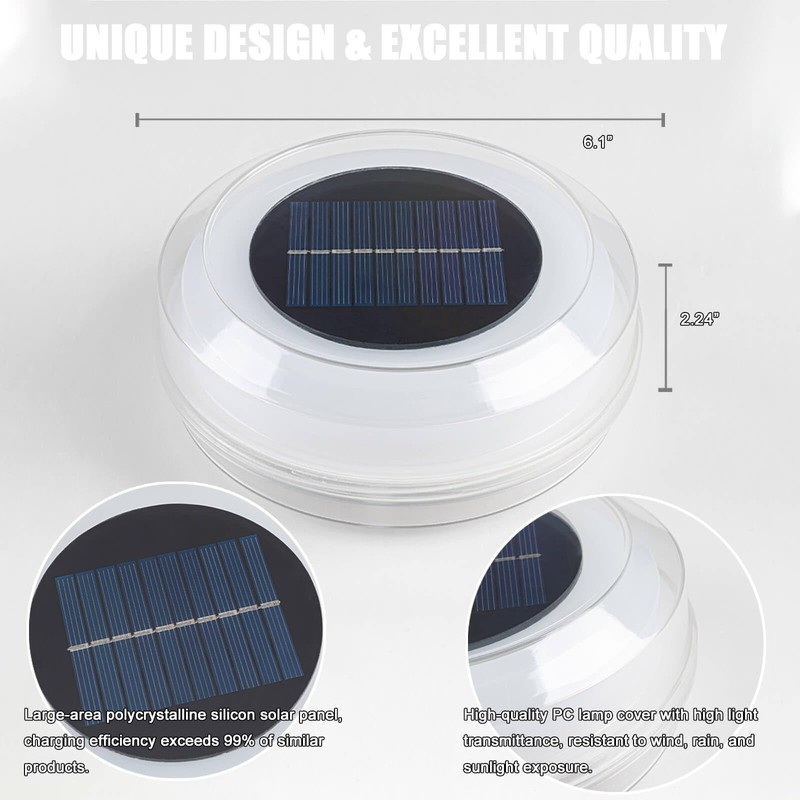 Solar Floating Pool Lights, Dynamic RGB Lighting Effects, IP68 Waterproof