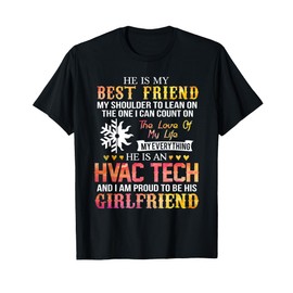Proud Girlfriend Of An HVAC Technician Women Funny T-Shirt