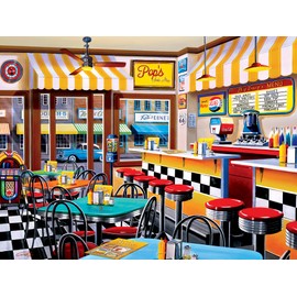Masterpieces 750 Piece Jigsaw Puzzle For Adults, Family, Or Kids - Pop's Soda Fountain - 18"x24"