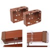 ZZLZX 4PCS 2 inch Brown Low Profile Box Mounting Bracket