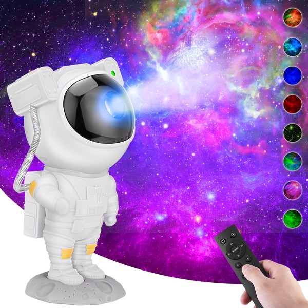 kathluce Galaxy Projector, Tiktok Astronaut Nebula Night Lights, Remote Control Timing and 360°Rotation Magnetic Head,Star Lights for Bedroom,Gaming Room Decor