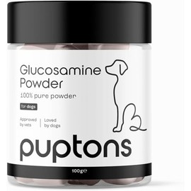 Puptons Glucosamine Powder for Dogs | Joint Care Supplement & Natural Anti-Inflammatory | Supports Joint Health & Mobility | For Older or Active Dogs | 250g, Measuring Scoop Included