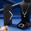 4 Pcs Women Rhinestone Jewelry Set Floral Wave Teardrop Crystal