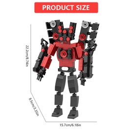 ZOYDP Skibidi Toilet Building Blocks, Skibidi Titan Speakerman, Skibidi Toilet Figures, Skibidi Toilet Titan Building Blocks, Upgraded Titanium Cameraman for Adults Children Fans (327 Pieces)