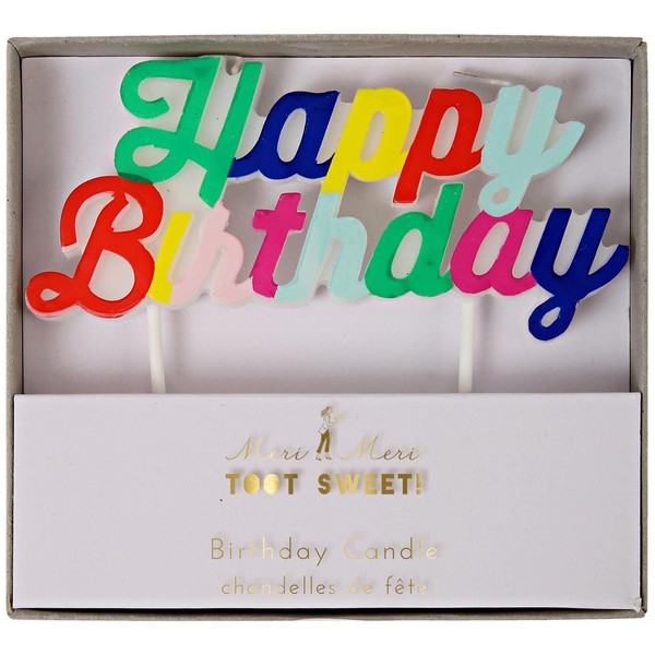 Meri Meri Multicolor Happy Birthday Candle