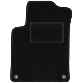 Wielganizator Car Mat - Suitable for Citroen C3 II Hatchback 2009-2016 - Velour - Car Accessories - Car Floor Mats - Floor Mat Car - 1 Piece - Black