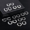 ALEXCRAFT Hoop Earrings Set, 9 Pairs of 14 Carat Real