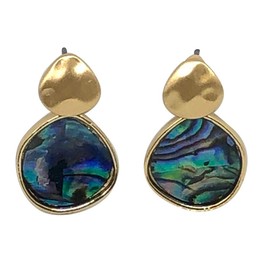 Art Deco Fibonacci Dreamcatcher Sacred Geometry Necklaces - Inlaid With Genuine Abalone Shell - Gift Boxed For Women Girls (Gold Moon Abalone Shell Earrings)