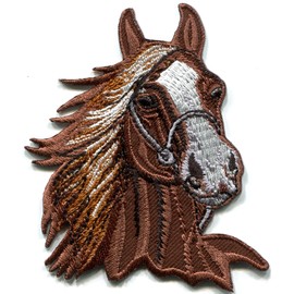 Lot of 4 Horse colt Bronco Filly Mustang Pony Stallion Embroidered Appliques Iron-on Patches