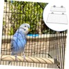 HEMOTON 2pcs Stainless Steel Parrot Perch Platforms Cozy Resting Jumping