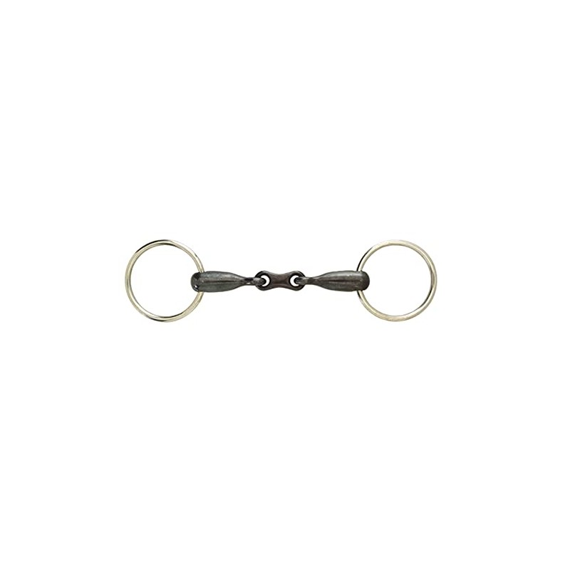 Korsteel Sweet Iron French Link Loose Ring Snaffle Bit, 6"