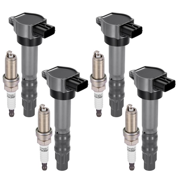 SYKRSS 4-Pack UF532 Ignition Coils & AP5325 Spark Plugs Kit