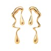 WCRAZYE Irregular Gold Waterdrop Earrings for Women Asymmetrical Gold Drop