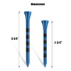 MAZEL 50 Counts Bamboo Golf Tees 2 3/4"&3 1/4" Mixed
