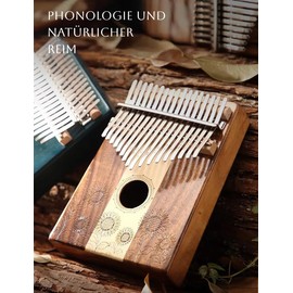 Kalimba 17 Keys, Wooden Finger Pianos, Sunflower Professional Thumb Piano Carlimba, Mbira Instruments