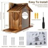 Squirrel Feeder House, Wooden Squirrel Feeder Box Garden Ornaments Squirrel