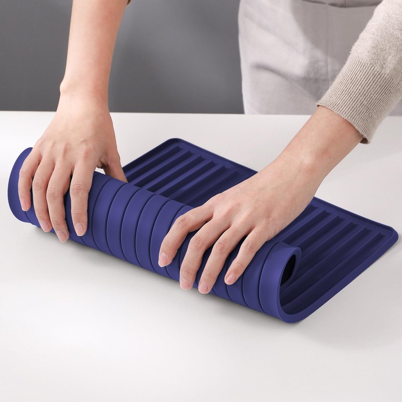 Amyandone Dish Drying Mat, 16" x 18" Silicone Drying Mat