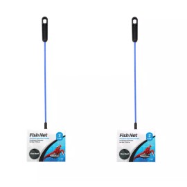 SeaChem Aquarium Tropical Fish Nets Fine Mesh 3 inch Wide  12 inch handle 2X