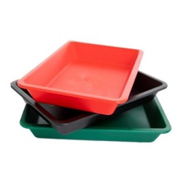 H.S. Inc HS1077-RC Serving Tray/Sheet Pan, 6" x 10", Stackable, Warp-Resistant Plastic, Red Chile Color, Made in USA, Lightweight and Durable, Pack of 24
