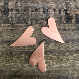 Rio Grande | 1 PIECE - Fancy Heart Copper Stamping Blank - (27MM x 17MM) NEW