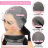 QWedafy 13x6 Lace Front Wigs Human Hair 200 Density Deep