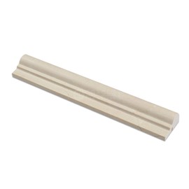 Oracle Tile & Stone Crema Marfil Spanish Marble OG-1 Modern Rectangular Beige 1-7/8" X 12" Polished Single-Step Chair Rail Molding Trim, 1 Count, Glue Down, 1 piece = 1 ln. ft.