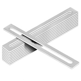 Fanmao 10 Pack 8" x 1" Aluminum Slotted Mending Plates, Heavy Duty Adjustable Flat Brace, 5/32" Thick