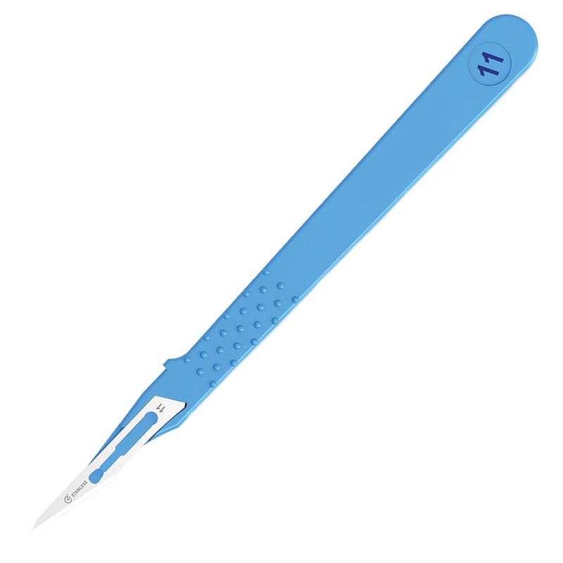 Gima Standard No.11 Sterile Scalpels made of Rust-Proof Stainless Steel,