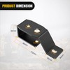 Nilight 2PCS Lower Windshield Hinge Mounting Brackets A-Pillar Brackets for