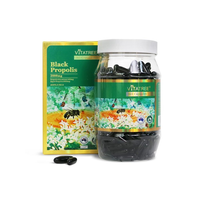 비타트리 블랙 프로폴리스 2000mg 365캡슐 VitTree Black Propolis 2000mg 365