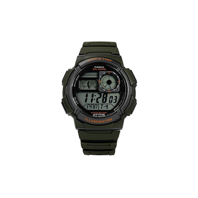 Casio Collection Men's Watch AE-1000W, Green - Casio Collection