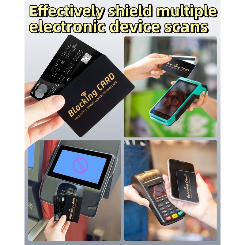 Aigee RFID Blocking Cards 6 Pack, Contactless NFC Debit Credit
