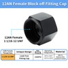 12AN Plug, 2 Pcs MONOKING 12AN Female Fitting Cap Block