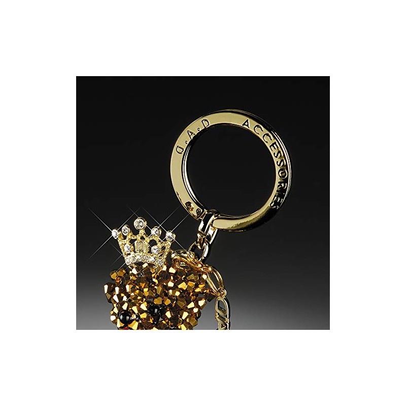 Garson DAD Crystal Bear Key Ring [Queen] Gold SA821-02 D.A.D