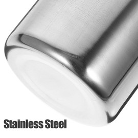 Totority Portable Car Ashtray 2pcs Stainless Steel Smokeless Ashtray with Funnel Design, Compact Size for Car Cup Holder, Easy to Clean, Silver