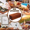 10 Pack Solid Wood Serving Trays 16.7 x 6.4 Inch