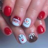 24Pcs Christmas Press on Nails Short Square Fake Nails with Winter Santa Claus Snowmen Elk Designs False Nails Xmas Acrylic Nails Full Cover Stick on Nails for New Years DIY 24 Pcs Merry Christmas