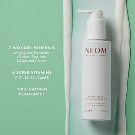 Neom Leche Corporal Multimineral 200 Ml (Hierbabuena, Romero Y Eucalipto)  Magnesio, Aceite De Rosa Mosqueta Y Aceite De Cha  Hidrata, Nutre Y...     