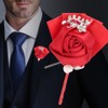 4Pcs Exquisite Ribbon Wedding Corsage Brooch Bridesmaid Artificial Chest Flower