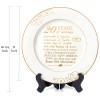 Urllinz 20Th Anniversaty Plate with 24K Gold Foil-20Th Anniversary Wedding