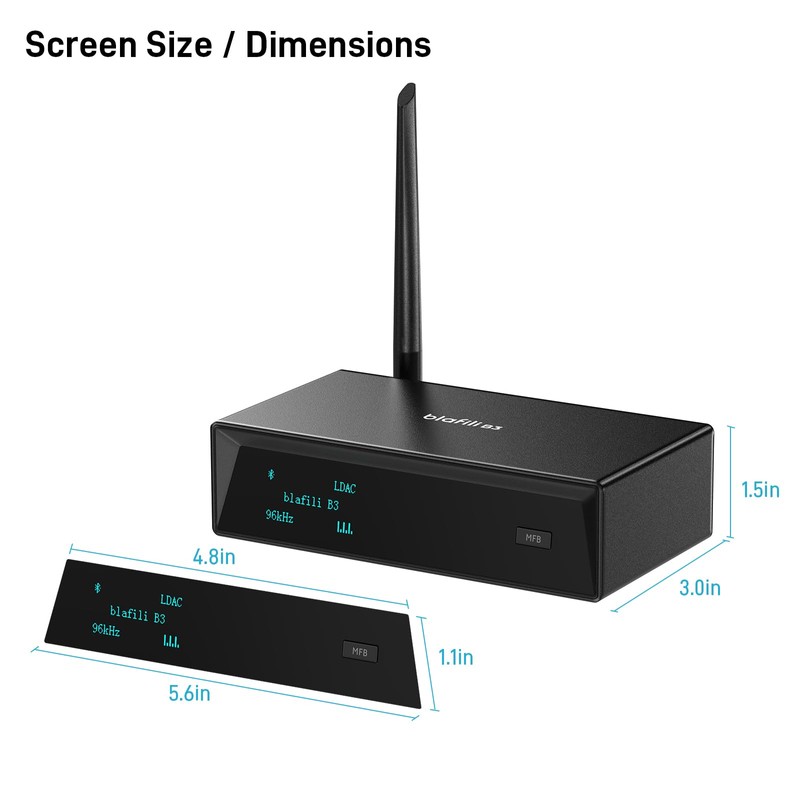 blafili B3 Professional XLR Bluetooth v5.1 Music Receiver, LDAC &