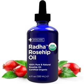 Radha Beauty Aceite de Rosa Mosqueta Orgánico 100% Puro, 120 ml
