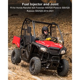 Fuel Injector & Joint Cap Fit for Honda Rancher 420 Pioneer 500/520 Rubicon 500/520 Replace 16422-HR3-A41 16450-HR3-A42 16450-HR3-A43
