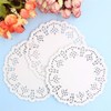 DECORA 3.5inch Round White Lace Paper Doilies for Wedding Tableware