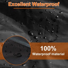 Ricyea Garden Stacking Chair Cover Waterproof 210D Oxford Fabric Garden Furniture Covers, Stackable Outdoor Chairs Covers for Outdoor Patio Garden, 64x64x70/120cm (2pcs)