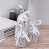 Tinksky 100pcs Wedding Candy Boxes Couple Design Luxury Lase Cut